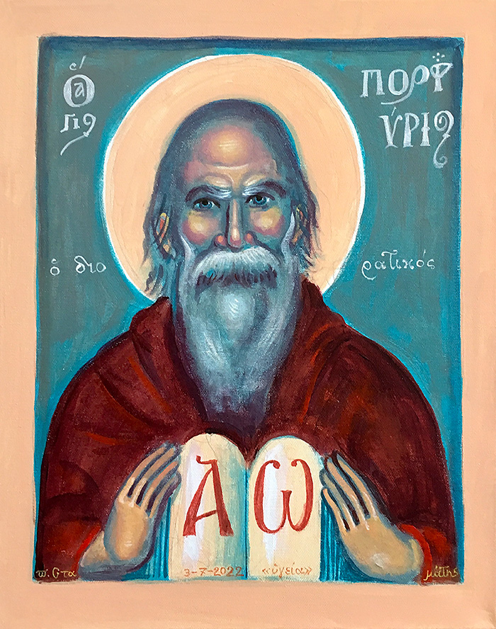 "St. Porphyrios the Clairvoyant", acrylic on canvas,  Stamatis Skliris, 2022