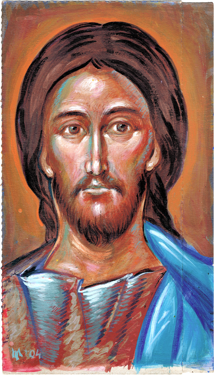 "Jesus", acrylic on paper, Bishop Maxim, 2004