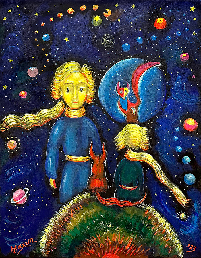 "The Little Prince", acrylic on canvas, Bishop Maxim, 2023