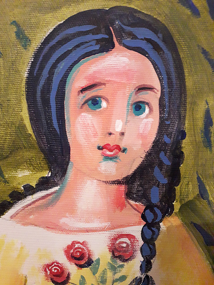 "Little girl", acrylic on canvas, by Stamatis Skliris, 2018