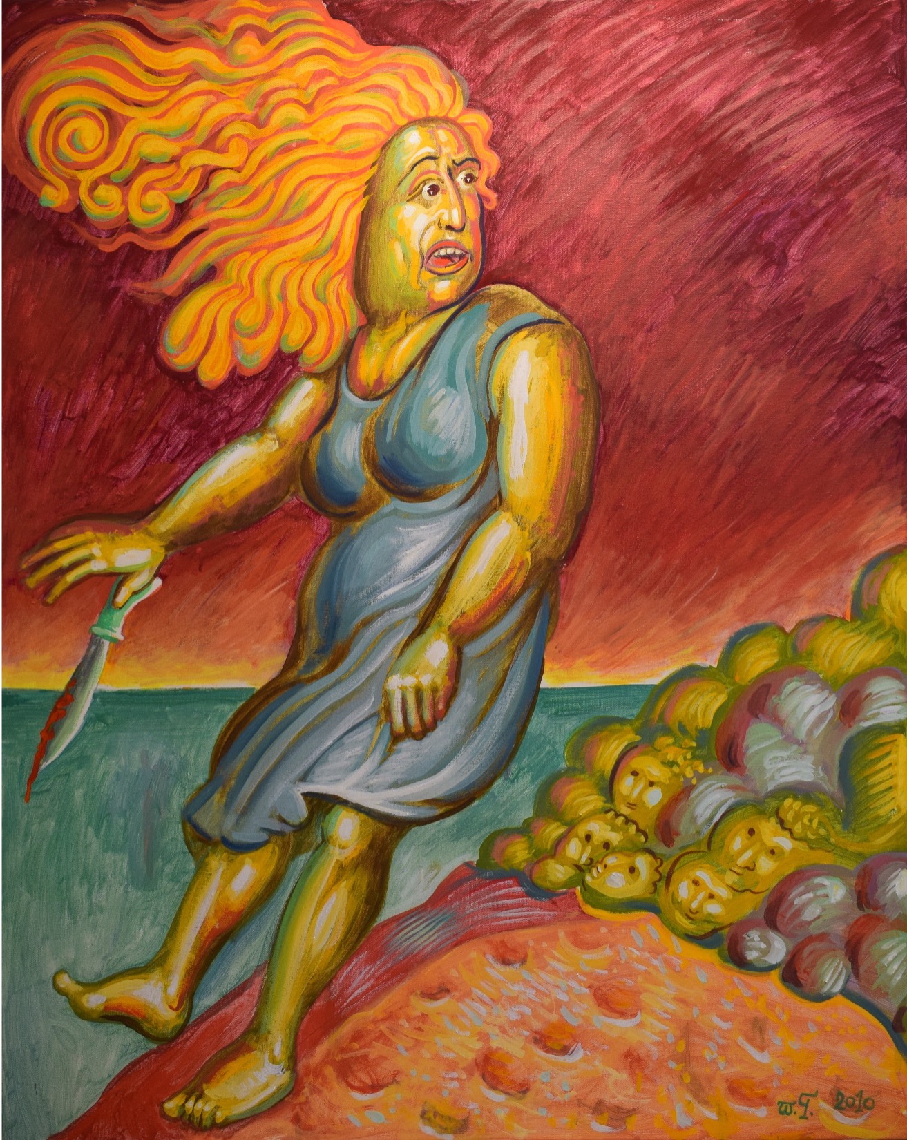 ”Medeia”, acrylic on canvas, 2010, 74x81 Π110 - Μήδεια, 2010, ακρυλικό σε μουσαμά, 74*81