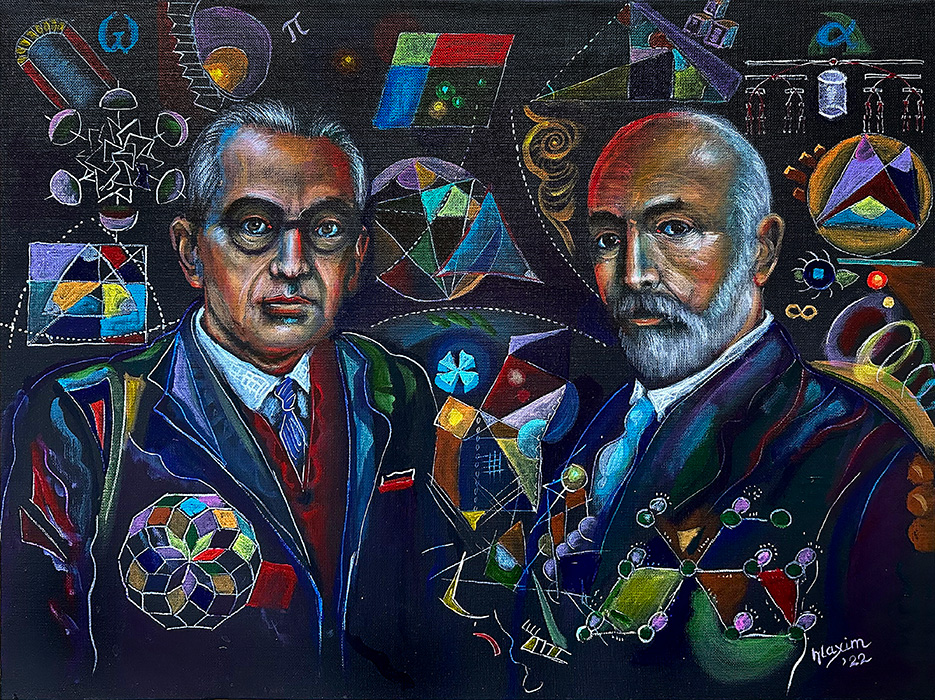 "From Georg Cantor’s Set Theory to Kurt Gödel’s Incompleteness Theorem", acrylic on canvas, Bishop Maxim, 2022