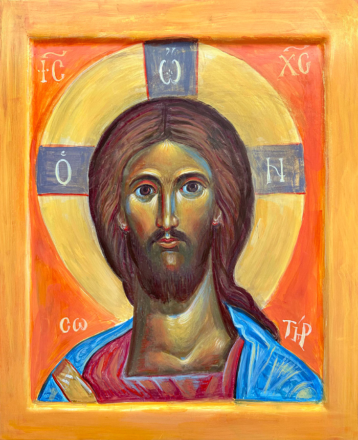 "Jesus Christ the Savior", egg tempera on wooden board, Bishop Maxim, Volos, January 12, 2023