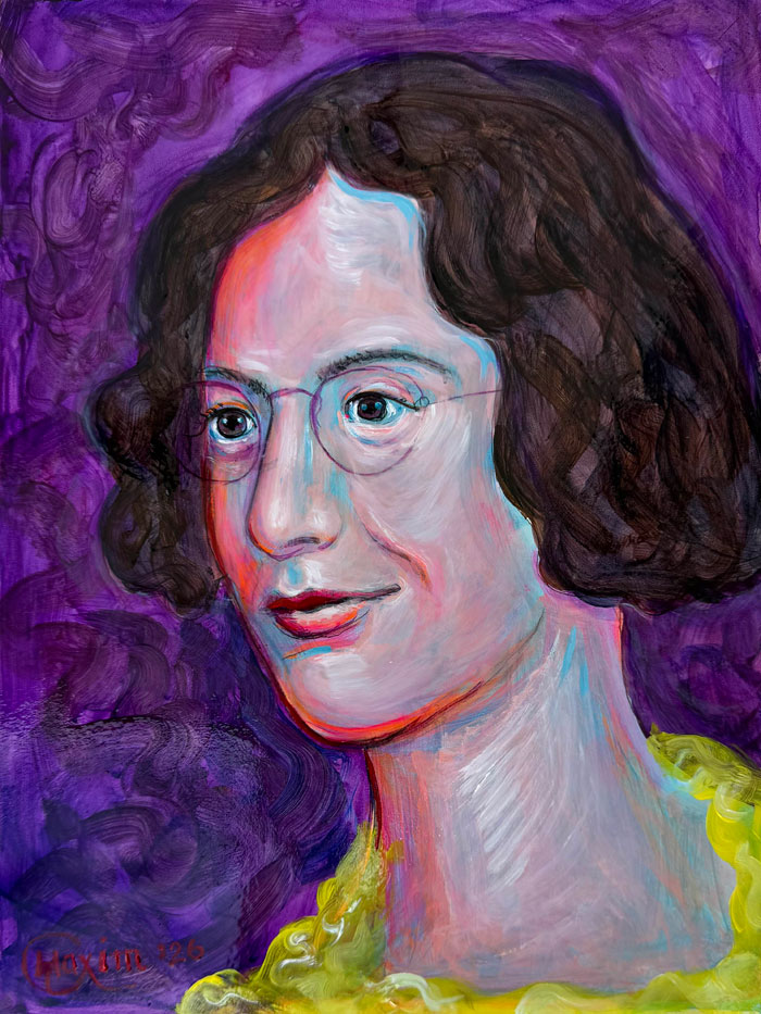 "Simone Weil", acrylic on canvas, Bishop Maxim, 2026