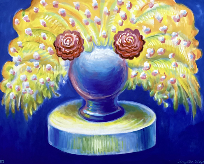 "Bloom", acrylic on canvas, 150X95 cm, Stamatis Skliris, 2019